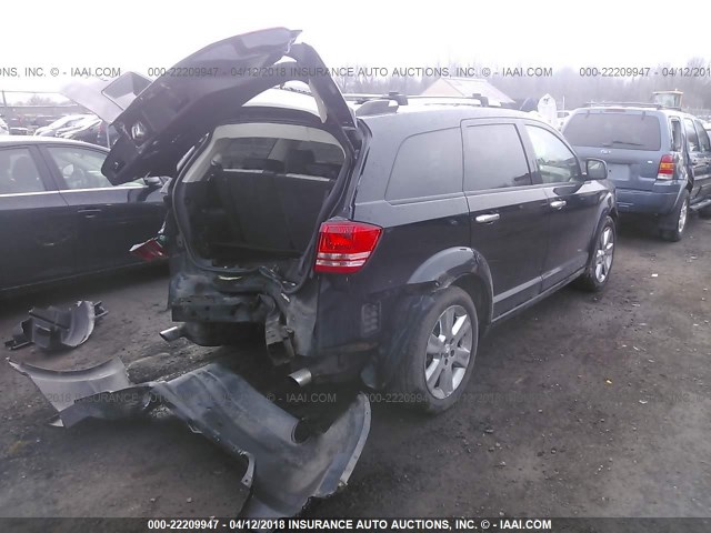 3D4GH67V59T139409 - 2009 DODGE JOURNEY R/T BLACK photo 4