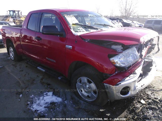 5TFUW5F14CX244405 - 2012 TOYOTA TUNDRA DOUBLE CAB SR5 RED photo 1