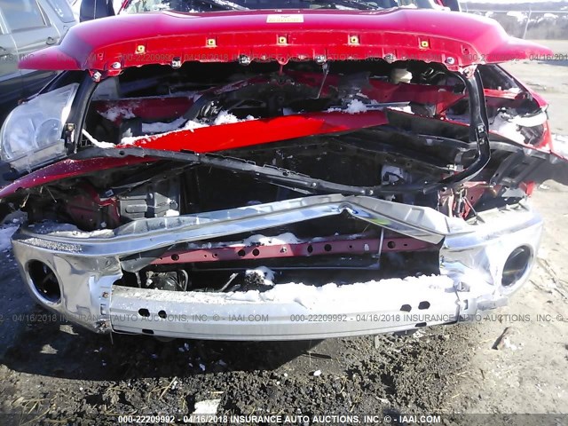 5TFUW5F14CX244405 - 2012 TOYOTA TUNDRA DOUBLE CAB SR5 RED photo 6