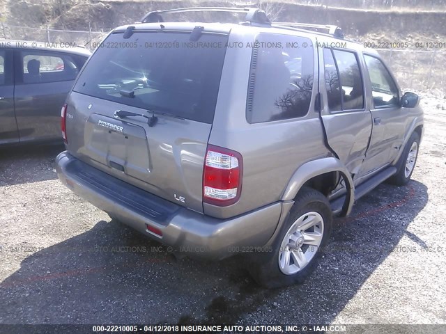 JN8DR09Y32W707064 - 2002 NISSAN PATHFINDER LE/SE GRAY photo 4