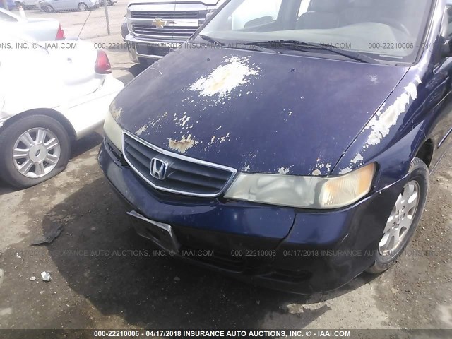 5FNRL18093B111466 - 2003 HONDA ODYSSEY EXL ლურჯი ფოტო 6