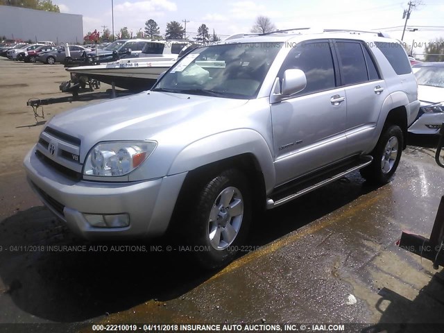 JTEBT17RX40044938 - 2004 TOYOTA 4RUNNER LIMITED SILVER photo 2