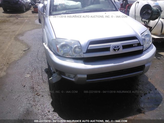 JTEBT17RX40044938 - 2004 TOYOTA 4RUNNER LIMITED SILVER photo 6