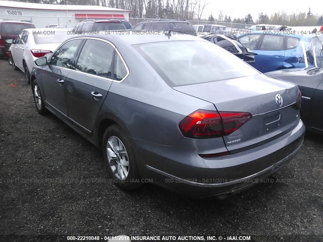 1VWAT7A32HC017144 - 2017 VOLKSWAGEN PASSAT S GRAY photo 3