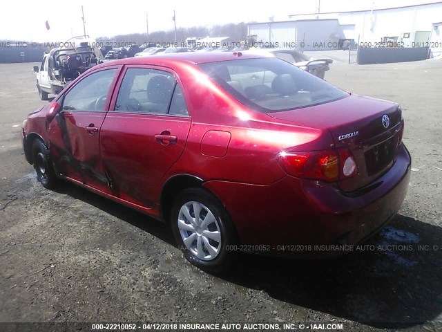 2T1BU4EE9AC533254 - 2010 TOYOTA COROLLA S/LE/XLE RED photo 3