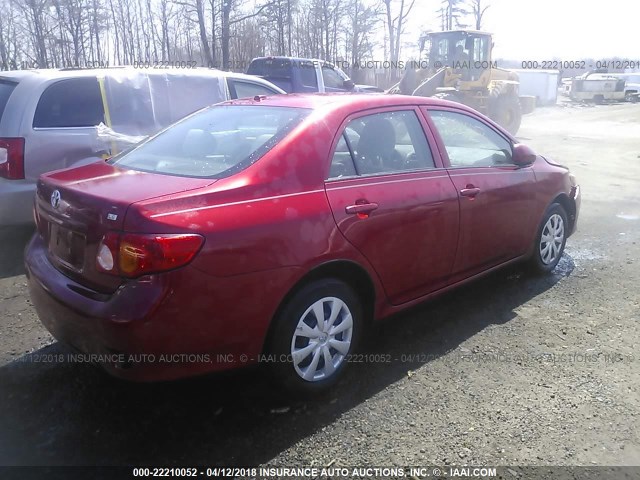 2T1BU4EE9AC533254 - 2010 TOYOTA COROLLA S/LE/XLE RED photo 4