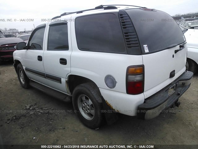 1GNEC13ZX2R255757 - 2002 CHEVROLET TAHOE C1500 WHITE photo 3