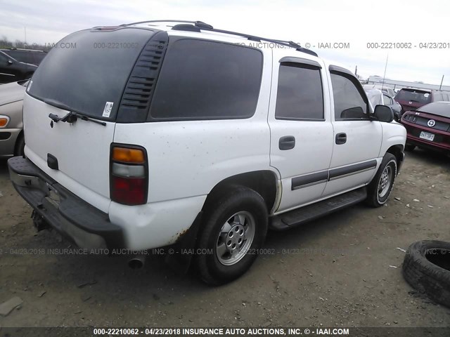 1GNEC13ZX2R255757 - 2002 CHEVROLET TAHOE C1500 WHITE photo 4