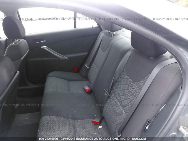 1G2ZF57B384309500 - 2008 PONTIAC G6 VALUE LEADER/BASE GRAY photo 8