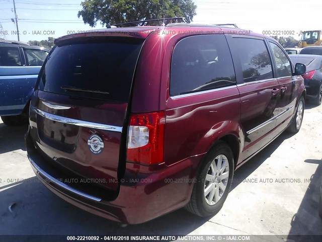 2C4RC1BG6ER438453 - 2014 CHRYSLER TOWN & COUNTRY TOURING RED photo 4