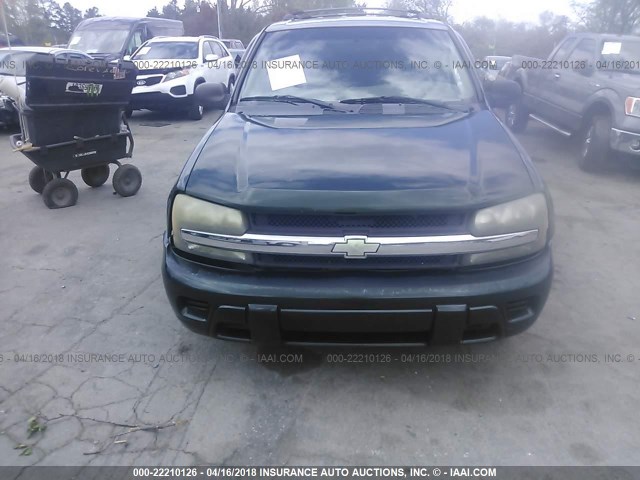 1GNDS13S732286833 - 2003 CHEVROLET TRAILBLAZER  GREEN photo 6