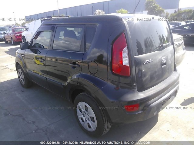 KNDJT2A56C7433027 - 2012 KIA SOUL შავი ფოტო 3