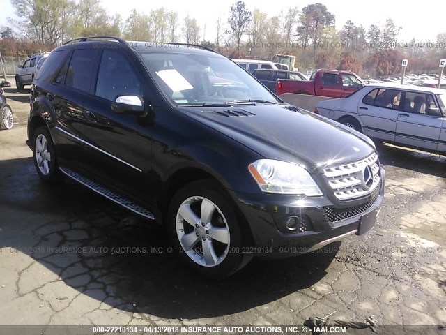 4JGBB86E49A463766 - 2009 MERCEDES-BENZ ML 350 BLACK photo 1