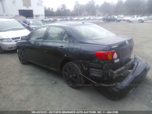 JTDBL40E499041663 - 2009 TOYOTA COROLLA LE/XLE BLACK photo 3