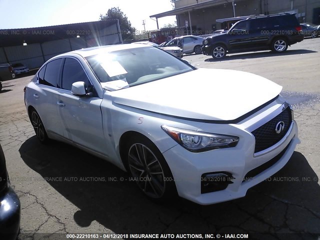 JN1BV7AP5FM345088 - 2015 INFINITI Q50 PREMIUM/SPORT WHITE photo 1