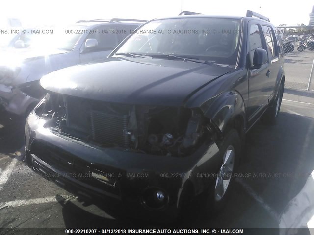 5N1AR1NN2BC604389 - 2011 NISSAN PATHFINDER S/LE/SE BLACK photo 2