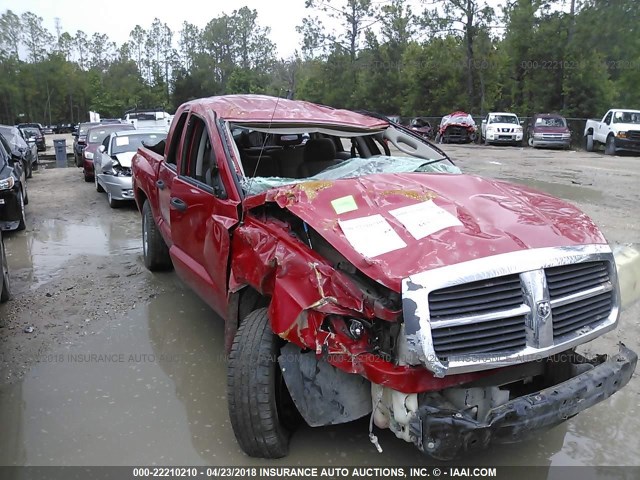 1D7HE28K35S329878 - 2005 DODGE DAKOTA QUAD/ST RED photo 6