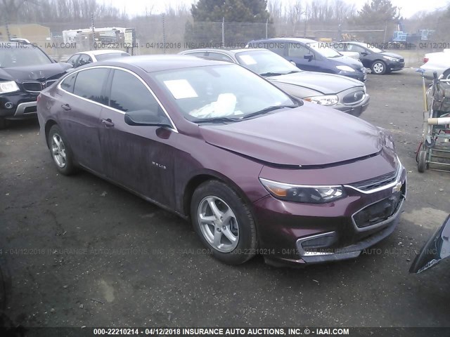 1G1ZB5ST5GF258634 - 2016 CHEVROLET MALIBU LS 栗色 照片 1