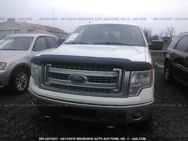 1FTFW1ET5DKE58273 - 2013 FORD F150 SUPERCREW WHITE photo 6