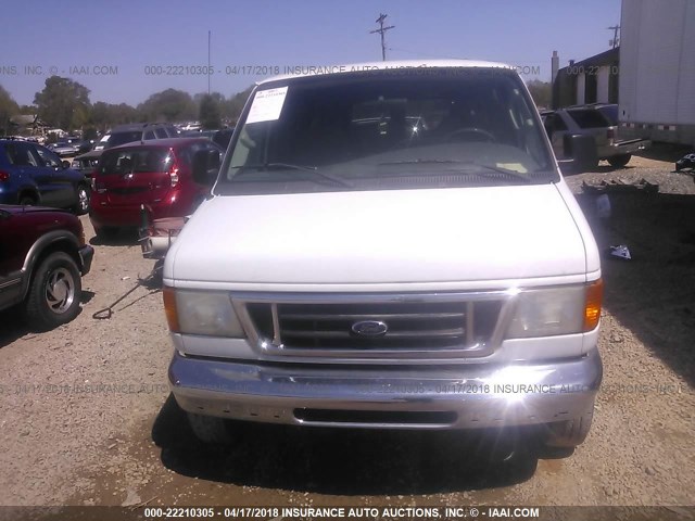 1FBNE31L87DB06351 - 2007 FORD ECONOLINE E350 SUPER DUTY WAGON WHITE photo 6