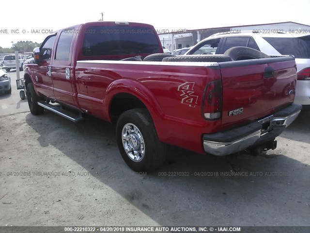 1FT7W2BT5CEC53502 - 2012 FORD F250 SUPER DUTY RED photo 3