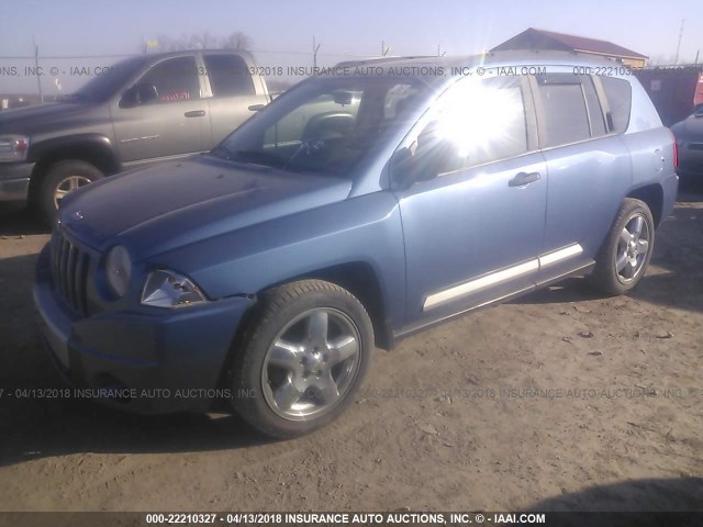 1J8FF57W47D169742 - 2007 JEEP COMPASS LIMITED Light Blue photo 2