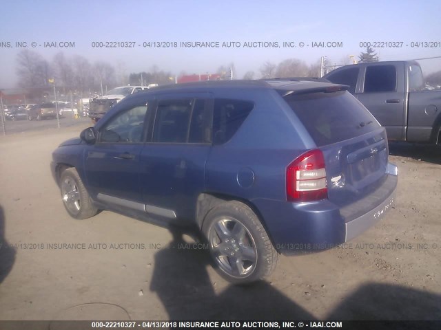 1J8FF57W47D169742 - 2007 JEEP COMPASS LIMITED Light Blue photo 3