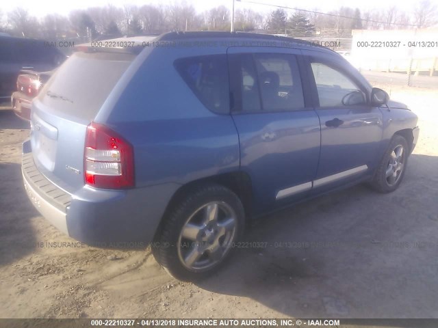 1J8FF57W47D169742 - 2007 JEEP COMPASS LIMITED Light Blue photo 4