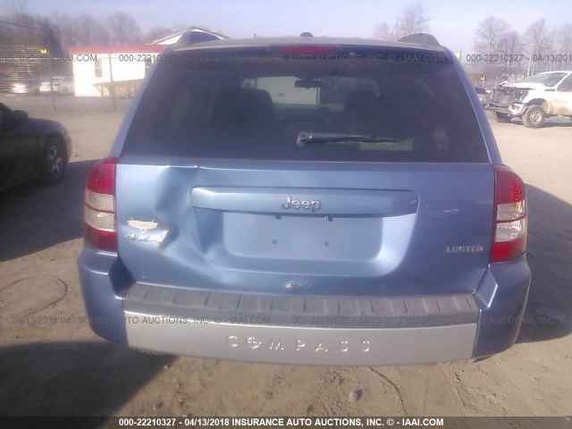 1J8FF57W47D169742 - 2007 JEEP COMPASS LIMITED Light Blue photo 6