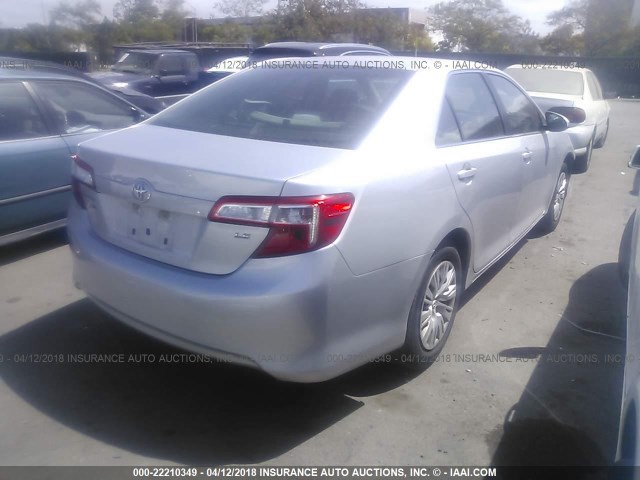 4T4BF1FK3CR170633 - 2012 TOYOTA CAMRY SE/LE/XLE SILVER photo 4