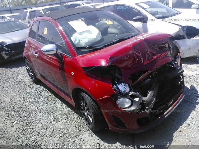 3C3CFFJH6DT645414 - 2013 FIAT 500 ABARTH RED photo 1