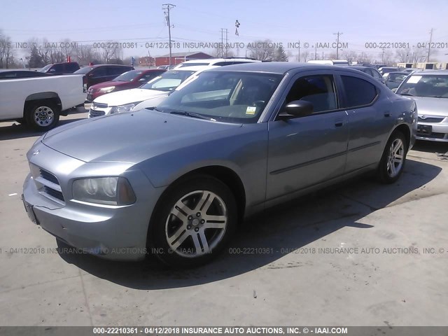 2B3KA43G77H864718 - 2007 DODGE CHARGER SE/SXT BLUE photo 2