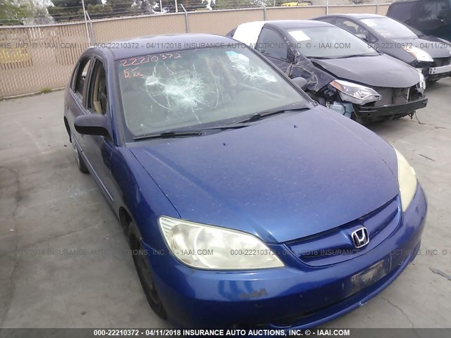 2HGES16334H599745 - 2004 HONDA CIVIC DX VP BLUE photo 1