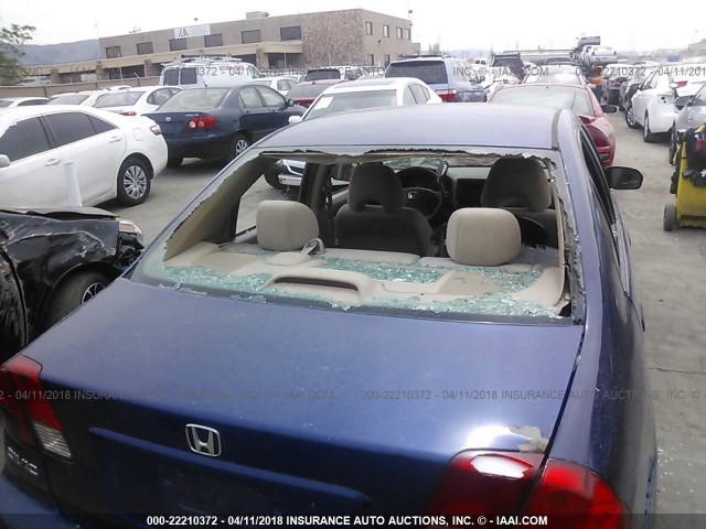 2HGES16334H599745 - 2004 HONDA CIVIC DX VP BLUE photo 6