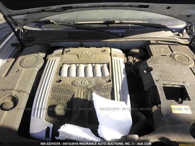 KNALD124255056469 - 2005 KIA AMANTI SILVER photo 10