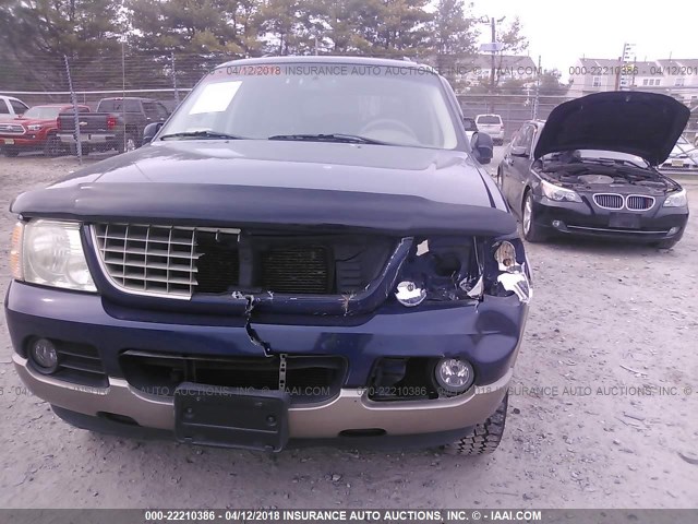 1FMZU74W53UC33111 - 2003 FORD EXPLORER EDDIE BAUER BLUE photo 6