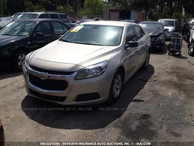 1G11B5SL6FF345681 - 2015 CHEVROLET MALIBU LS ოქროსფერი ფოტო 2