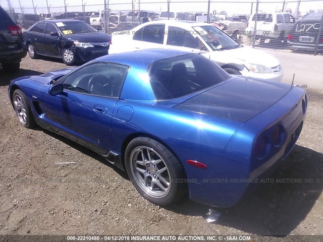 1G1YY12S925131104 - 2002 CHEVROLET CORVETTE Z06 BLUE photo 3