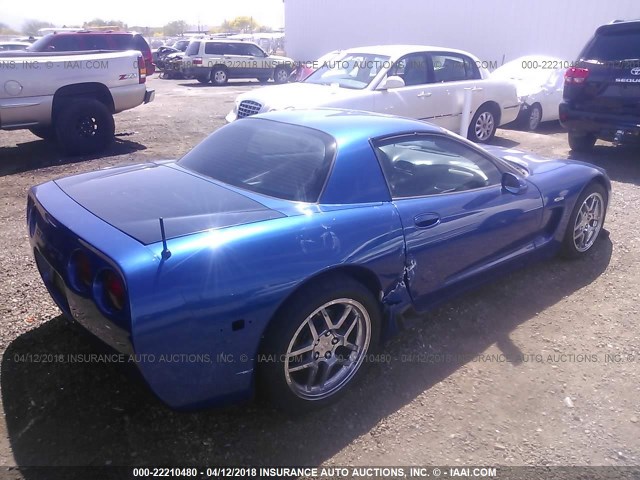 1G1YY12S925131104 - 2002 CHEVROLET CORVETTE Z06 BLUE photo 4