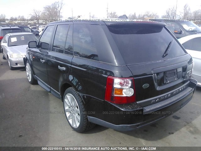 SALSF25426A918522 - 2006 LAND ROVER RANGE ROVER SPORT HSE BLACK photo 3