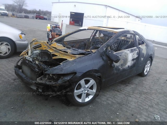 2HGFG129X8H567302 - 2008 HONDA CIVIC EXL BLACK photo 2