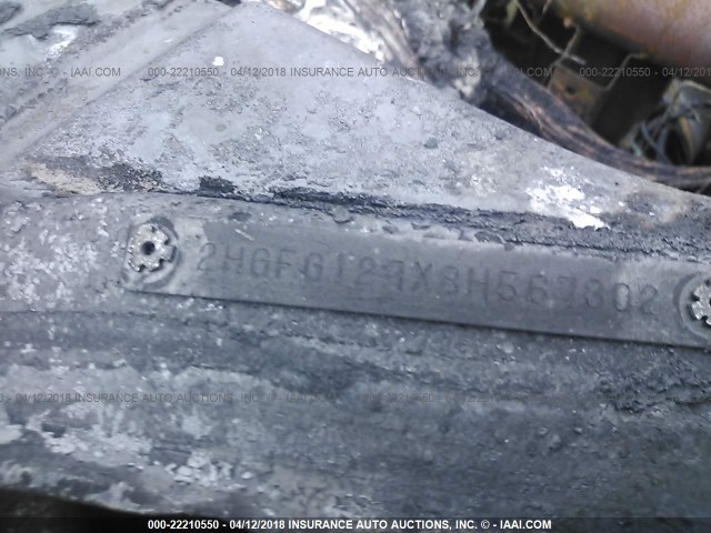 2HGFG129X8H567302 - 2008 HONDA CIVIC EXL BLACK photo 9