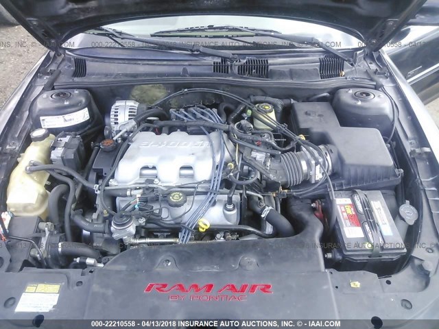 1G2NV52E1YM738315 - 2000 PONTIAC GRAND AM GT1 BLACK photo 10