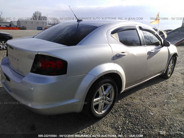 1B3BD1FB4BN536890 - 2011 DODGE AVENGER MAINSTREET SILVER photo 4