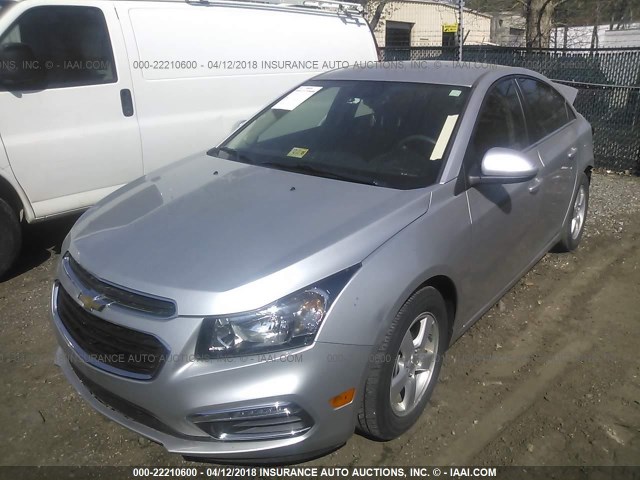 1G1PC5SB3F7137508 - 2015 CHEVROLET CRUZE LT SILVER photo 2