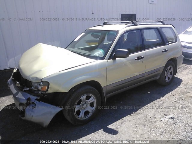 JF1SG65694G754408 - 2004 SUBARU FORESTER 2.5XS GOLD photo 2