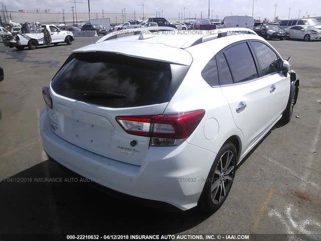 4S3GTAU69H3746550 - 2017 SUBARU IMPREZA LIMITED WHITE photo 4