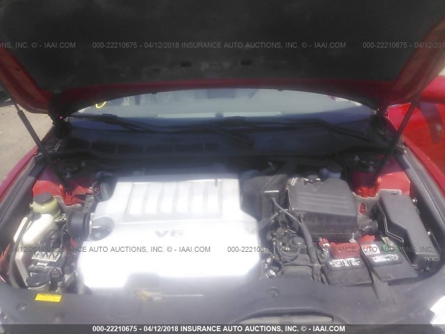 4T1BK46K97U019082 - 2007 TOYOTA CAMRY NEW GENERAT LE/XLE/SE MAROON photo 10