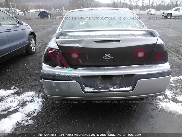 2G1WH52K539280807 - 2003 CHEVROLET IMPALA LS ვერცხლისფერი ფოტო 6