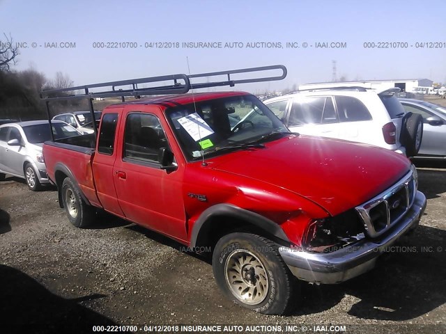 1FTYR15UXWPA58966 - 1998 FORD RANGER SUPER CAB RED photo 1
